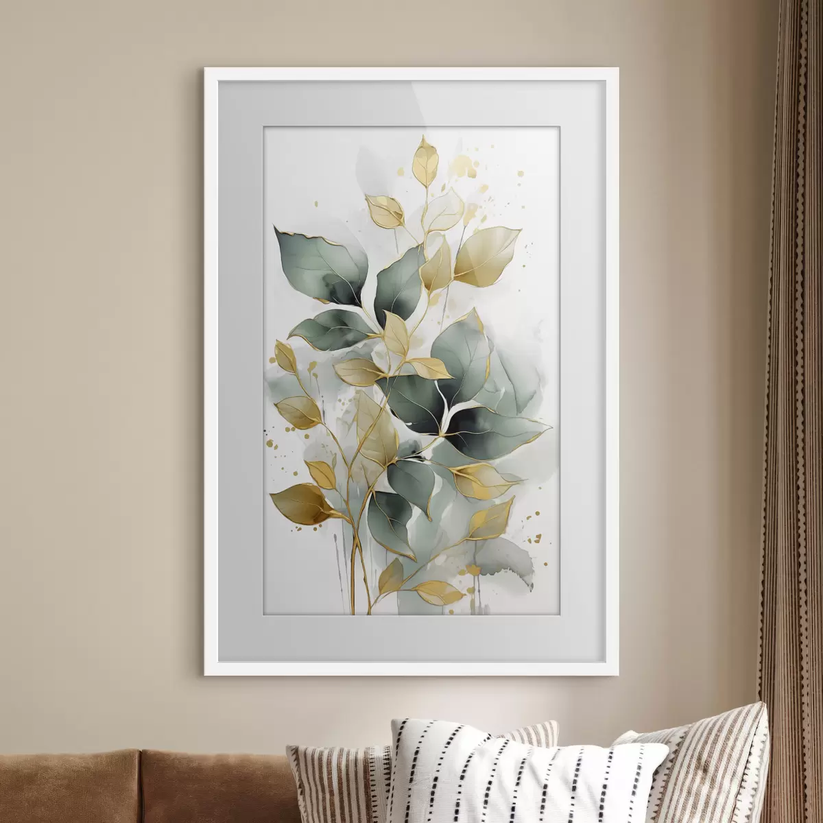 Poster Foglie sfiorate dall’oro f45366