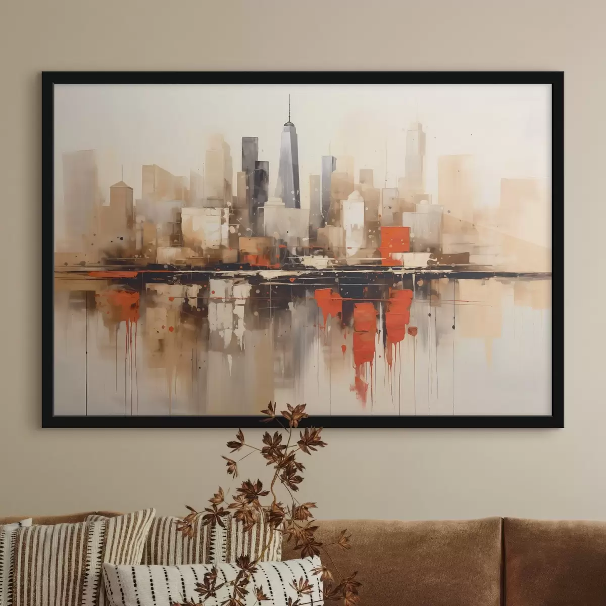 Poster Paesaggio urbano astratto f45368