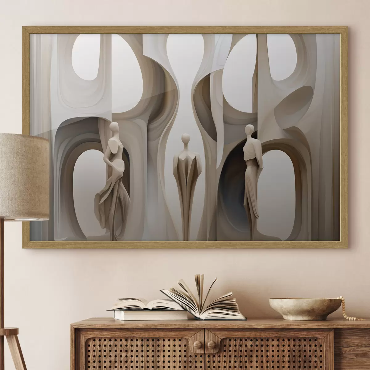 Poster Astrazione con silhouette f45371