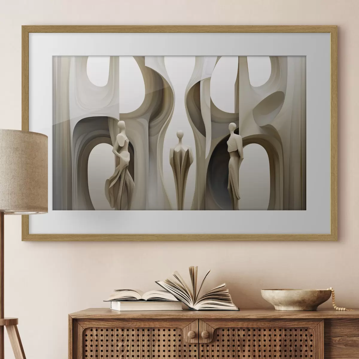 Poster Astrazione con silhouette f45371