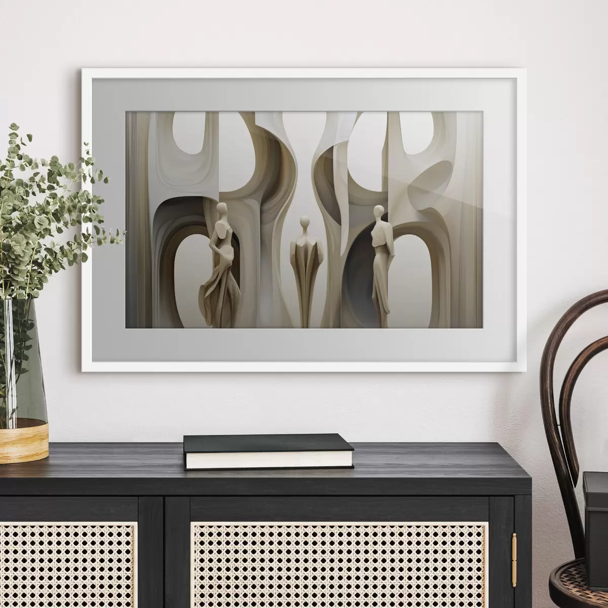 Poster Astrazione con silhouette f45371