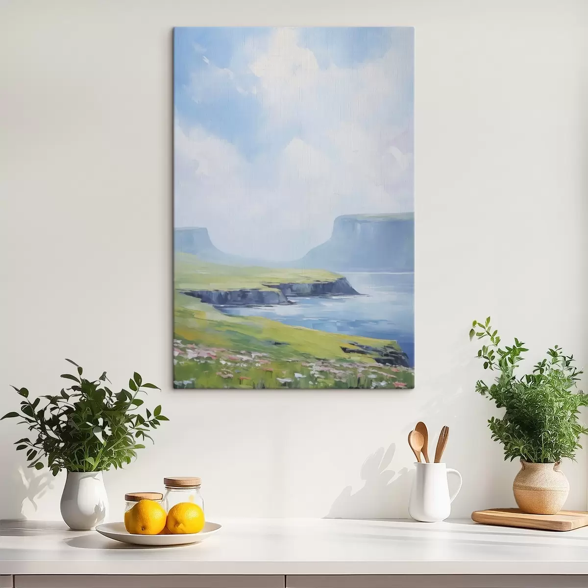 carta da parati Riva del mare con fiordi sullo sfondo nr. s45460