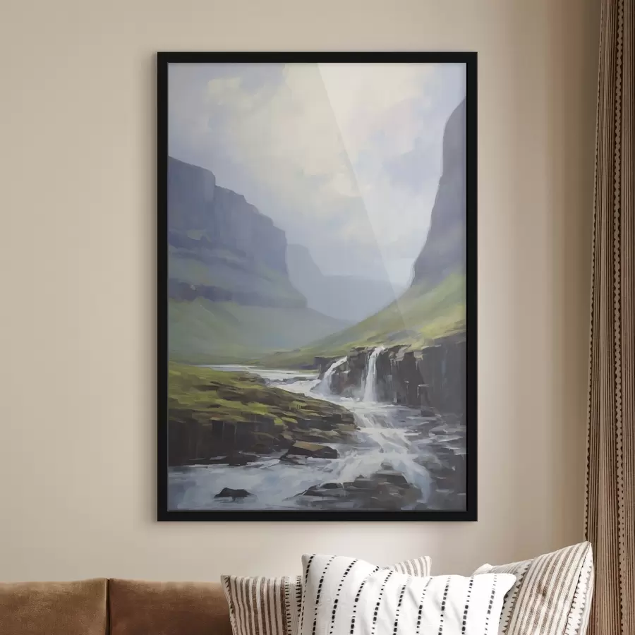 carta da parati Paesaggio con un fiume vicino ai fiordi nr. f45459