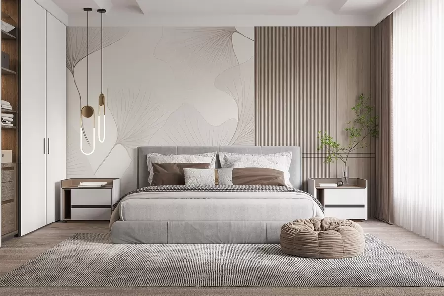 Carta da parati nature Foglie di ginkgo trasparenti 