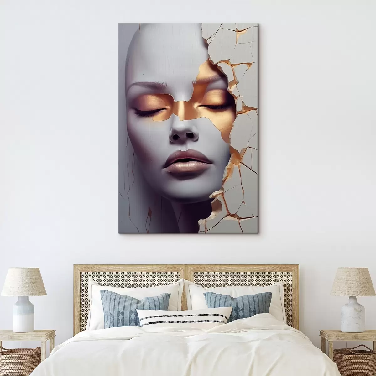 carta da parati Il volto nelle crepe nr. s45462