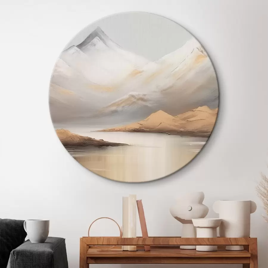 carta da parati Lago di montagna sotto le cime innevate nr. r45466