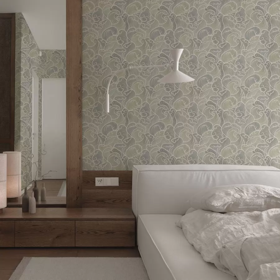 carta da parati Onde astratte in tonalità pastello nr. a00285