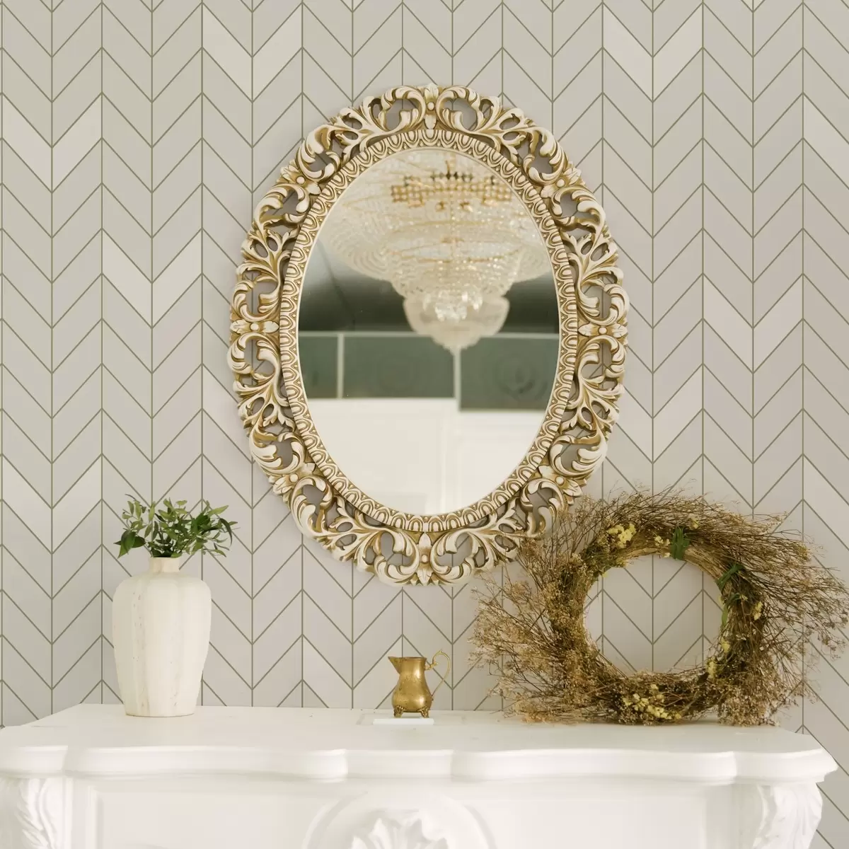 Carta da parati Motivo geometrico a linee sottili a00487