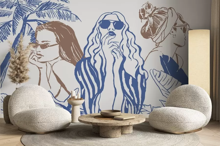 Carta da parati nature Ragazze 