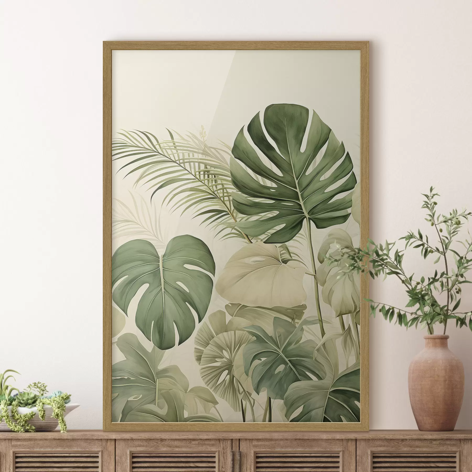 carta da parati Foglie di Monstera e Tropicale nr. f45614