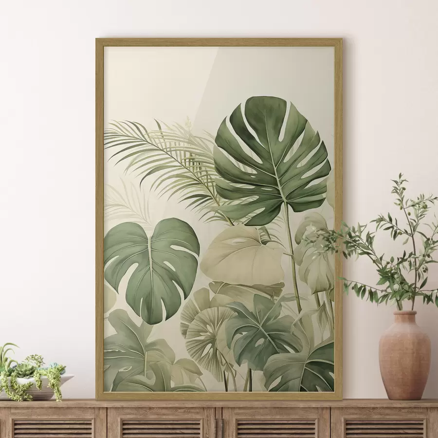 carta da parati Foglie di Monstera e Tropicale nr. f45614