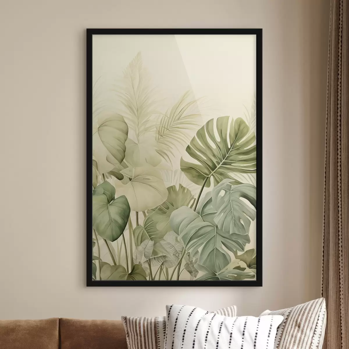 Poster Foglie tropicali e foglie di Monstera f45615