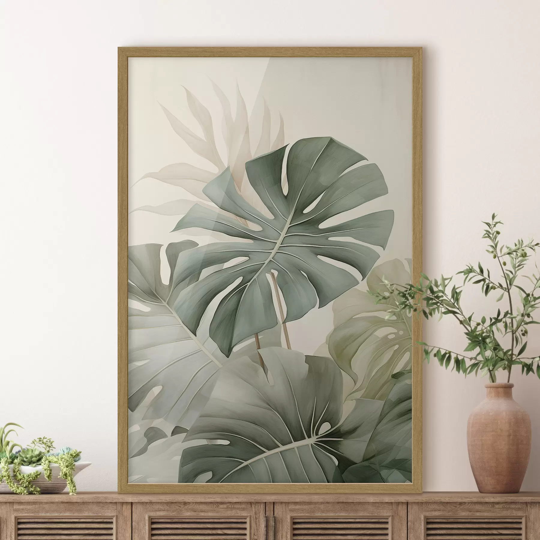 carta da parati Foglia grande di Monstera nr. f45616