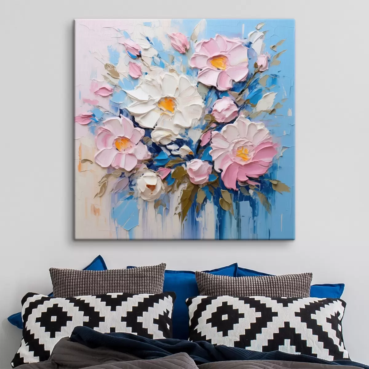 carta da parati Composizione pittorica nei toni del rosa e del blu nr. s45538