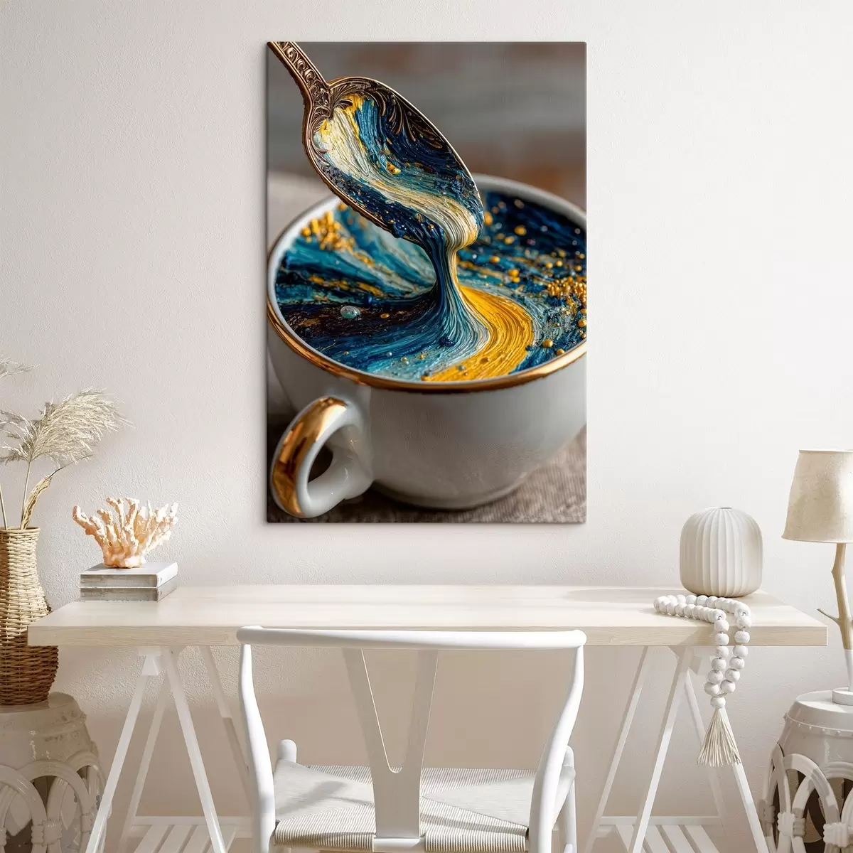 carta da parati Composizione astratta: colori misti in una tazza in stile Van Gogh nr. s45545