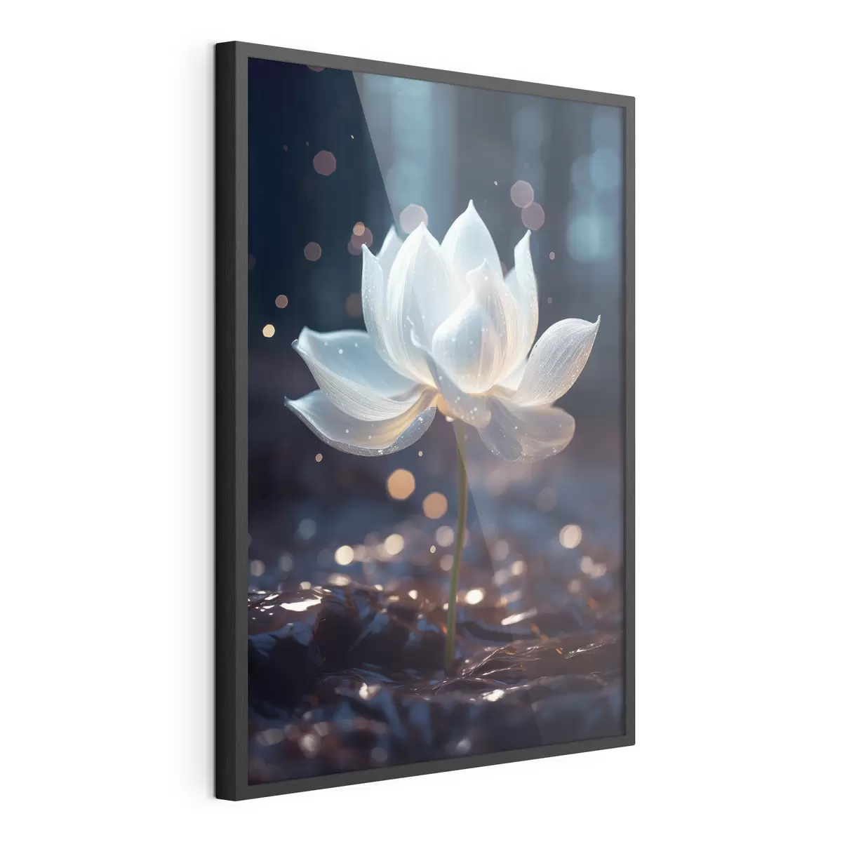 Poster Loto fresco: composizione di fiori su sfondo scuro f45530