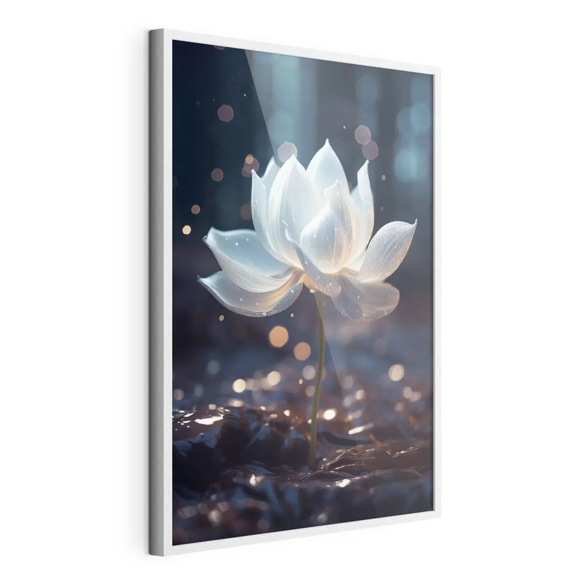 Poster Loto fresco: composizione di fiori su sfondo scuro f45530