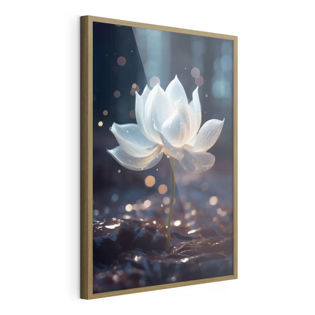 Poster Loto fresco: composizione di fiori su sfondo scuro f45530