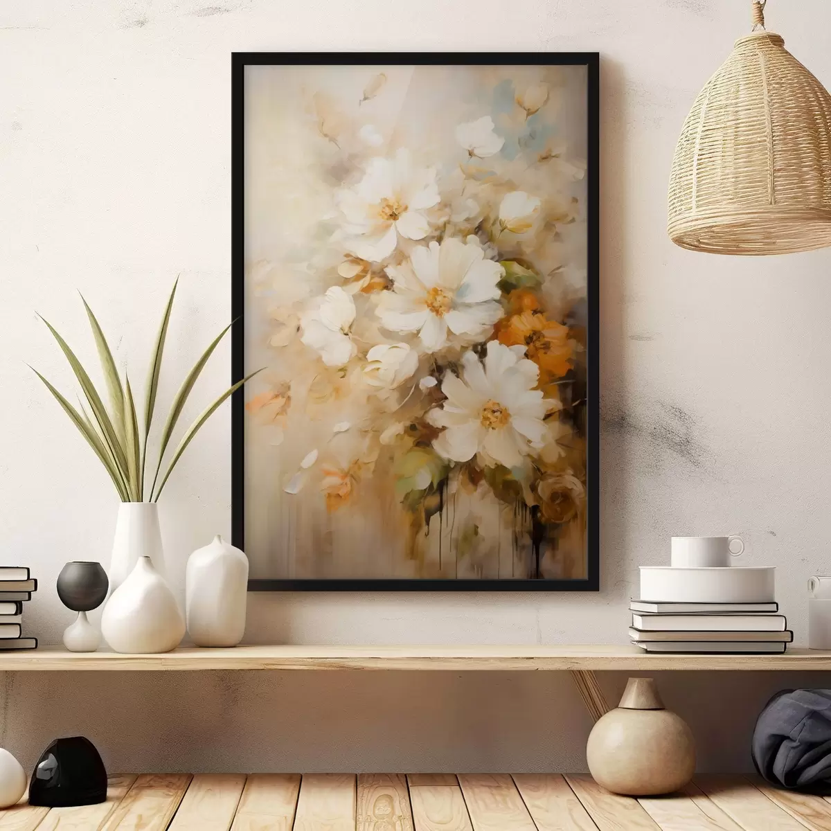 Poster Composizione nei toni pastello del beige e del marrone f45534