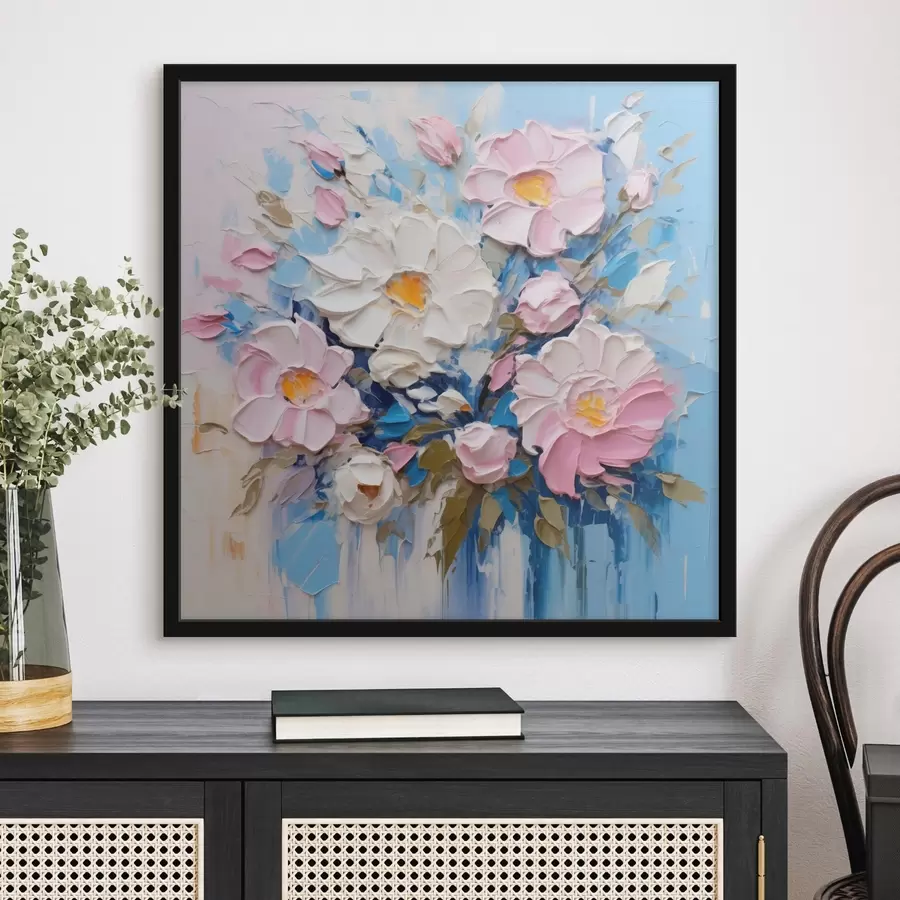 carta da parati Composizione pittorica nei toni del rosa e del blu nr. f45538