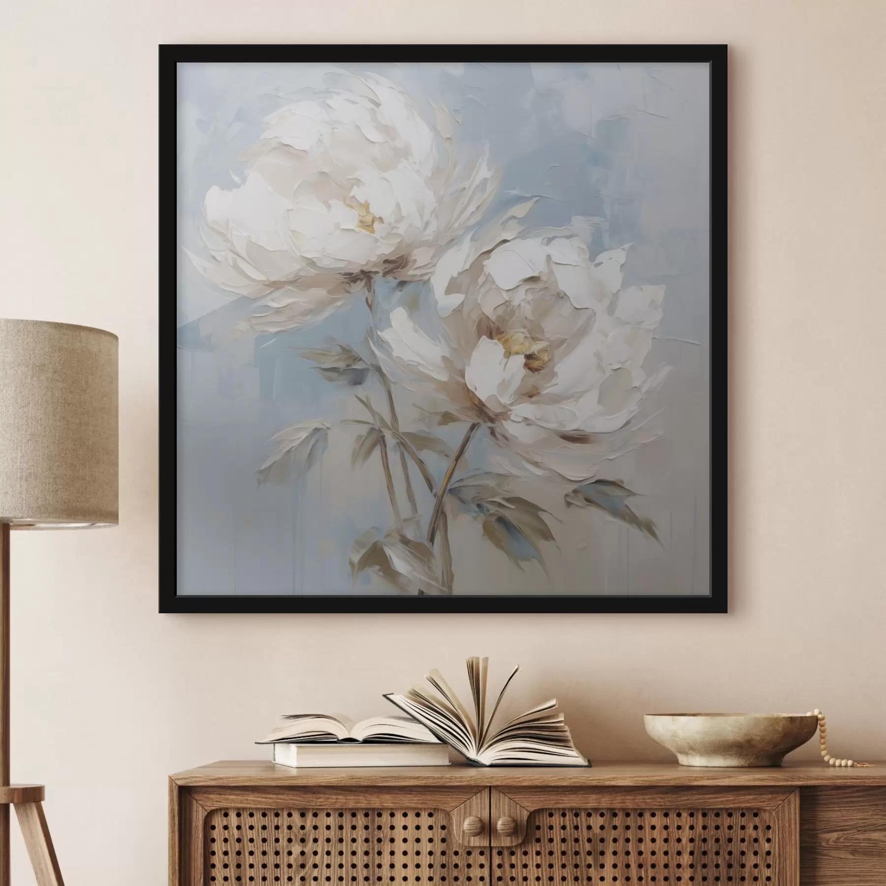 carta da parati Imitazione di peonie in pittura nr. f45607