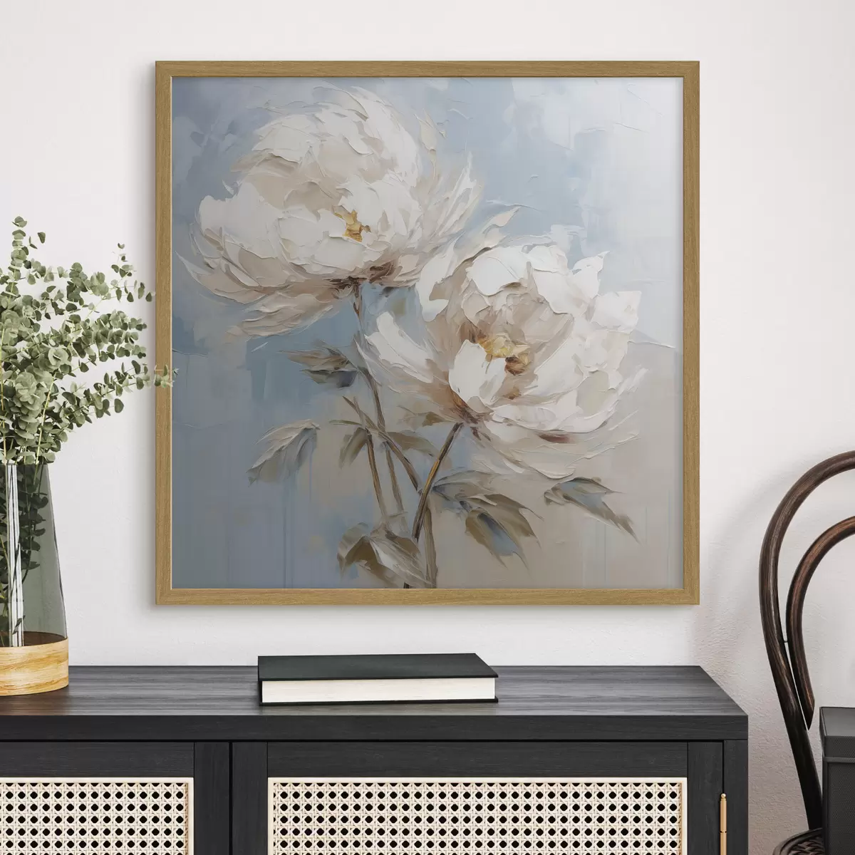 Poster Imitazione di peonie in pittura f45607