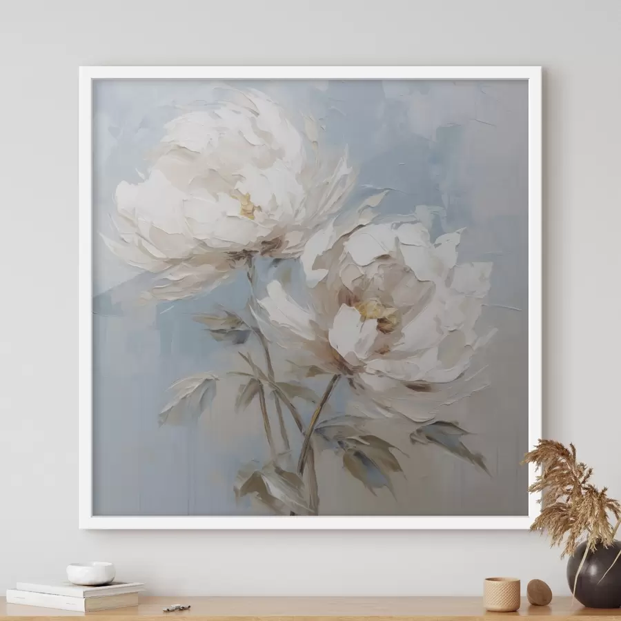 carta da parati Imitazione di peonie in pittura nr. f45607