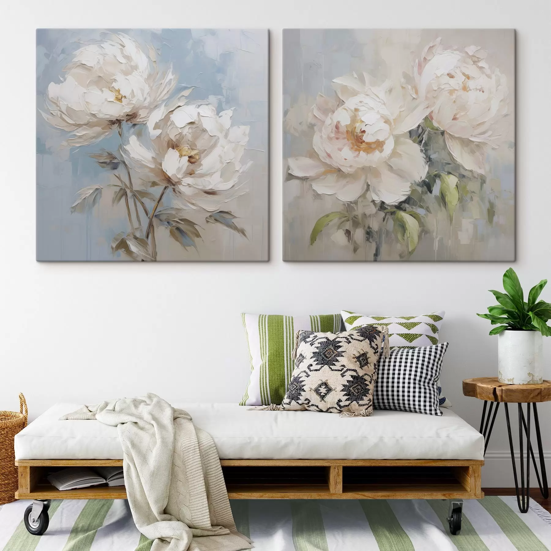 carta da parati Imitazione di peonie in pittura nr. m00665