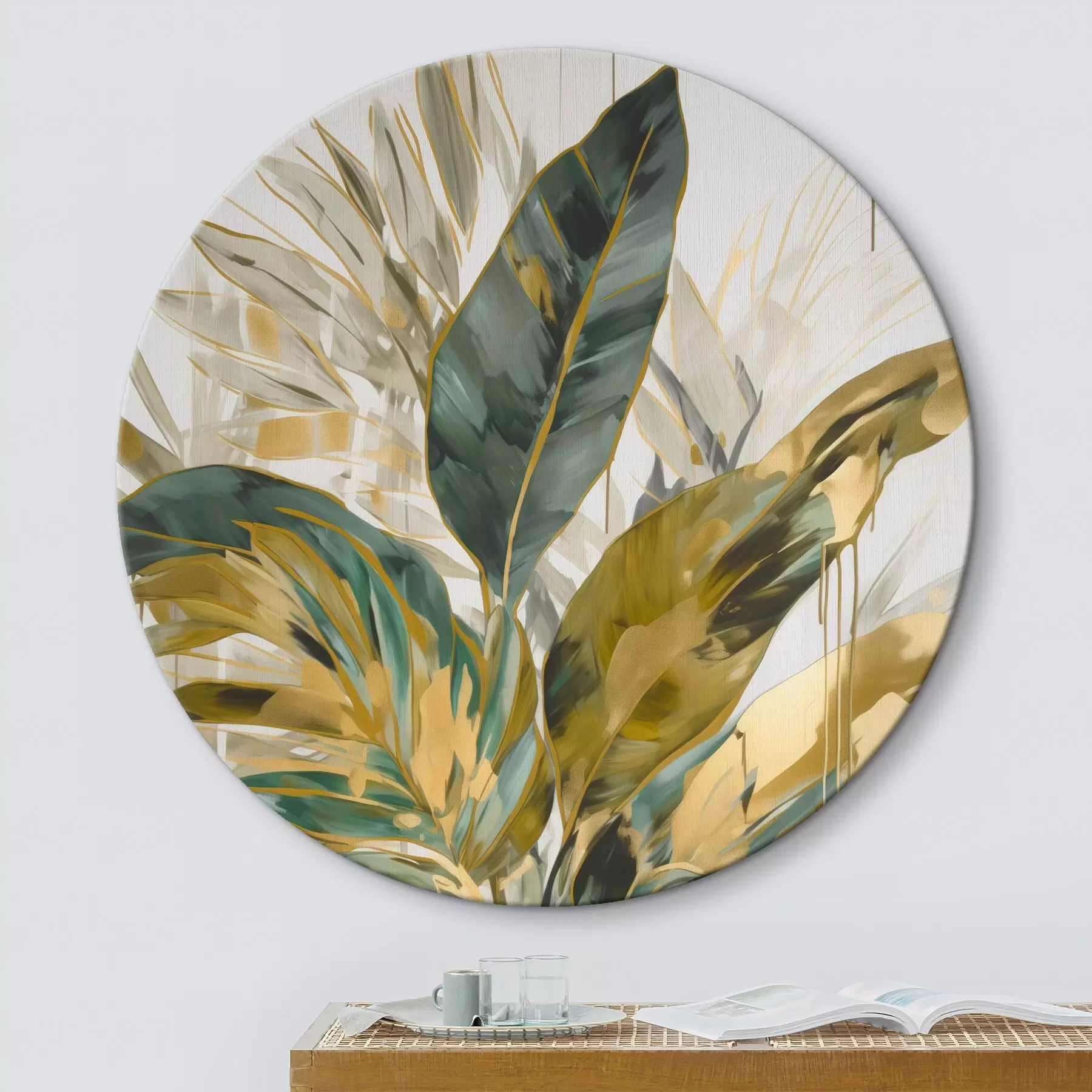 carta da parati Foglie tropicali astratte nr. r45589