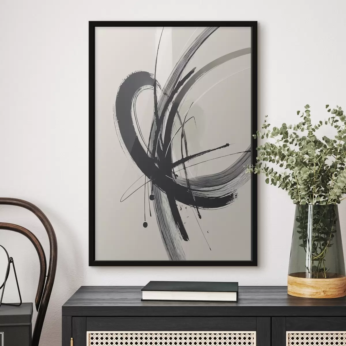 Poster Pennellate astratte e minimaliste f45582