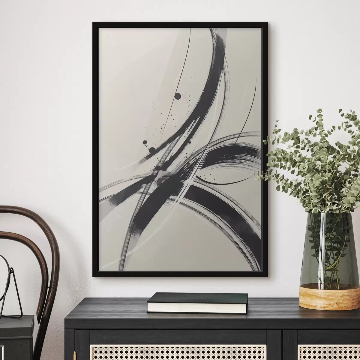 Poster Pennellate astratte e minimaliste f45583