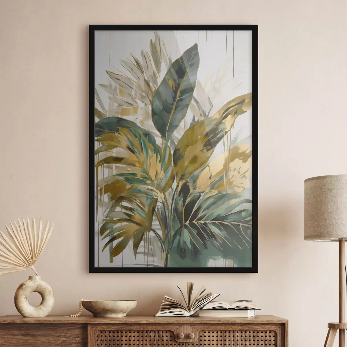 Poster Foglie tropicali astratte f45589