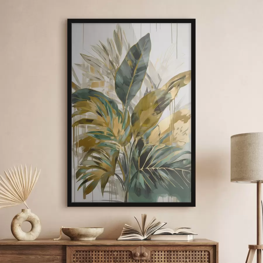 carta da parati Foglie tropicali astratte nr. f45589