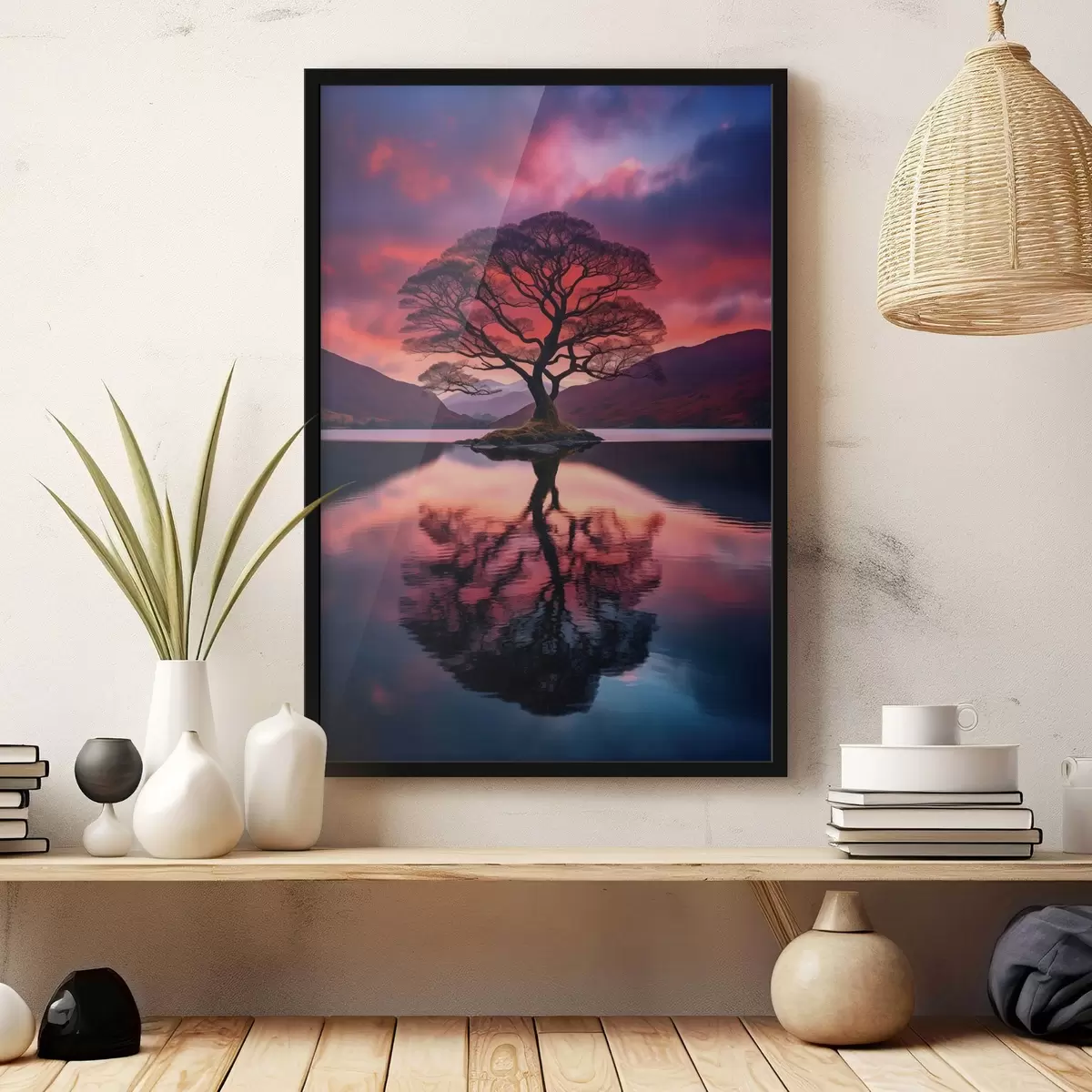 Poster Grande albero al tramonto f45504