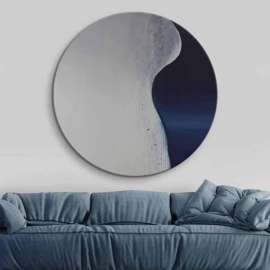 carta da parati Pittura astratta nei toni del bianco, del blu e del blu scuro nr. r45493