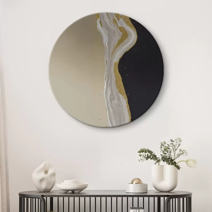 carta da parati Pittura astratta nei toni del beige e del nero nr. r45494