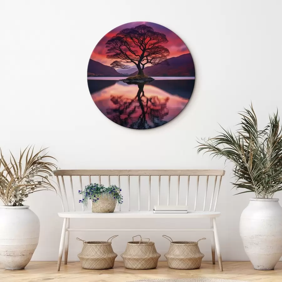 carta da parati Grande albero al tramonto nr. r45504