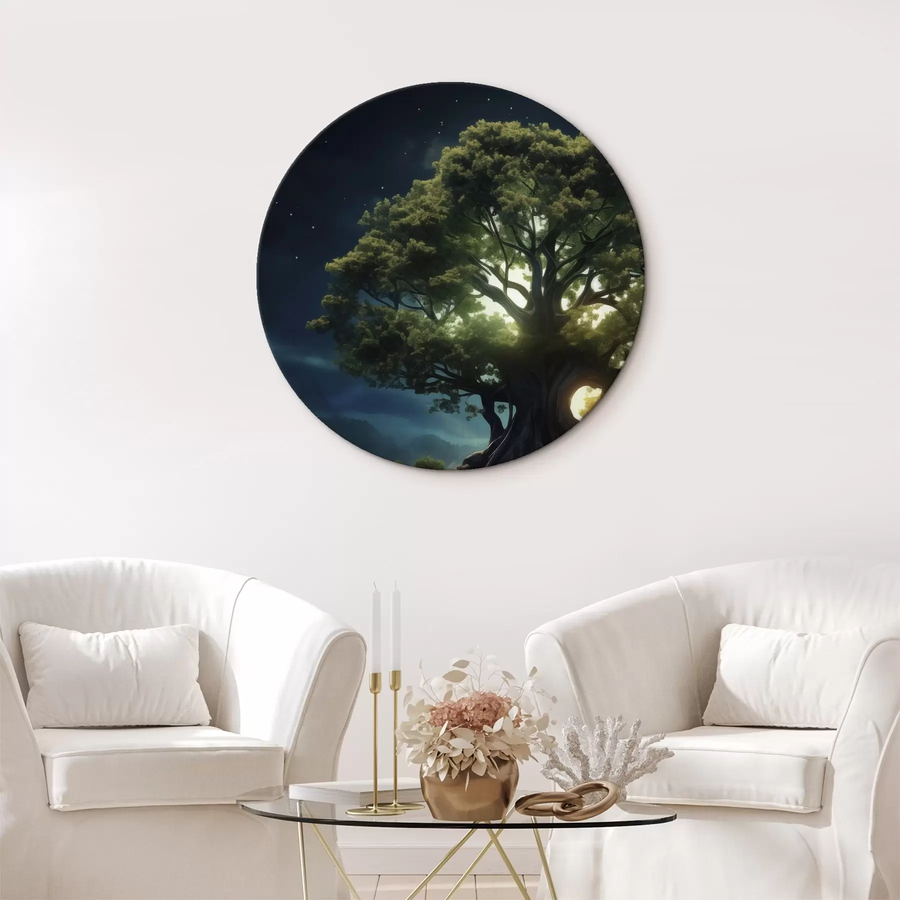 carta da parati Un enorme albero di notte nr. r45510