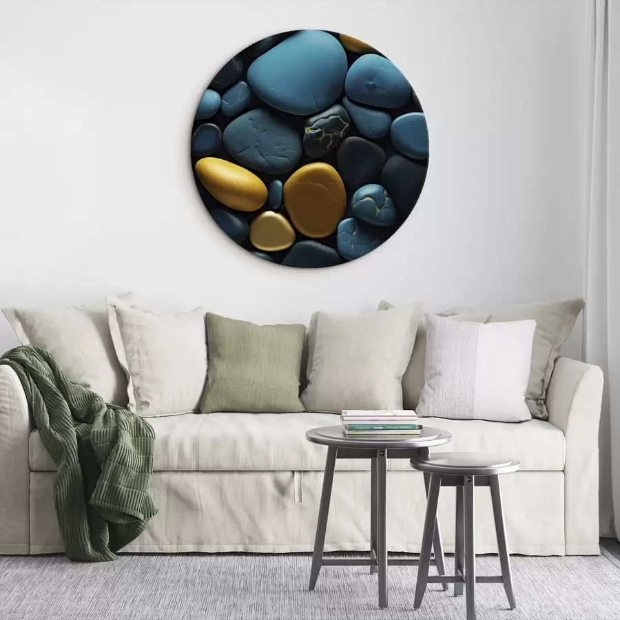 carta da parati Pietre blu e gialle nr. r45512