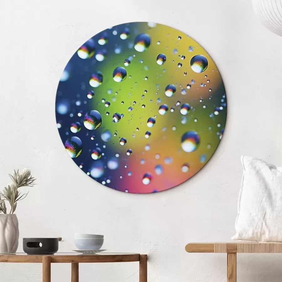 carta da parati Riflessi colorati nelle gocce d'acqua nr. r45522