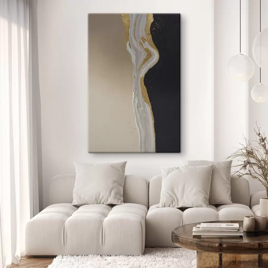 carta da parati Pittura astratta nei toni del beige e del nero nr. s45494