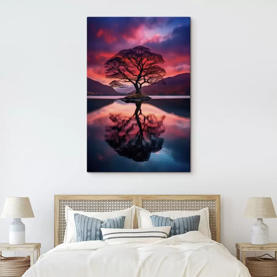 carta da parati Grande albero al tramonto nr. s45504