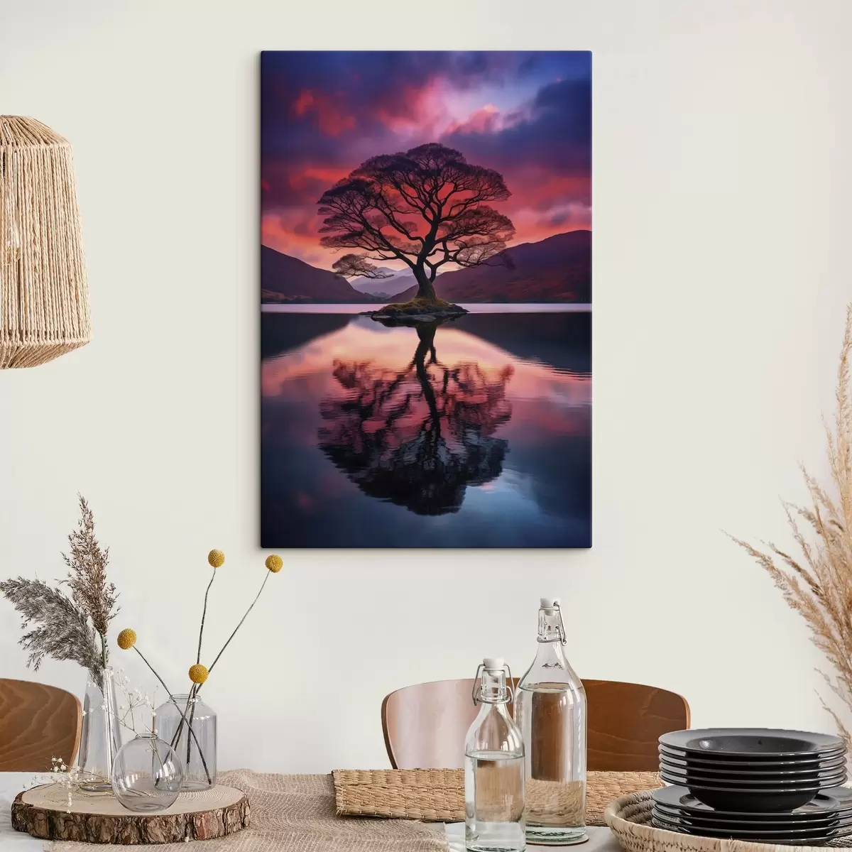 carta da parati Grande albero al tramonto nr. s45504