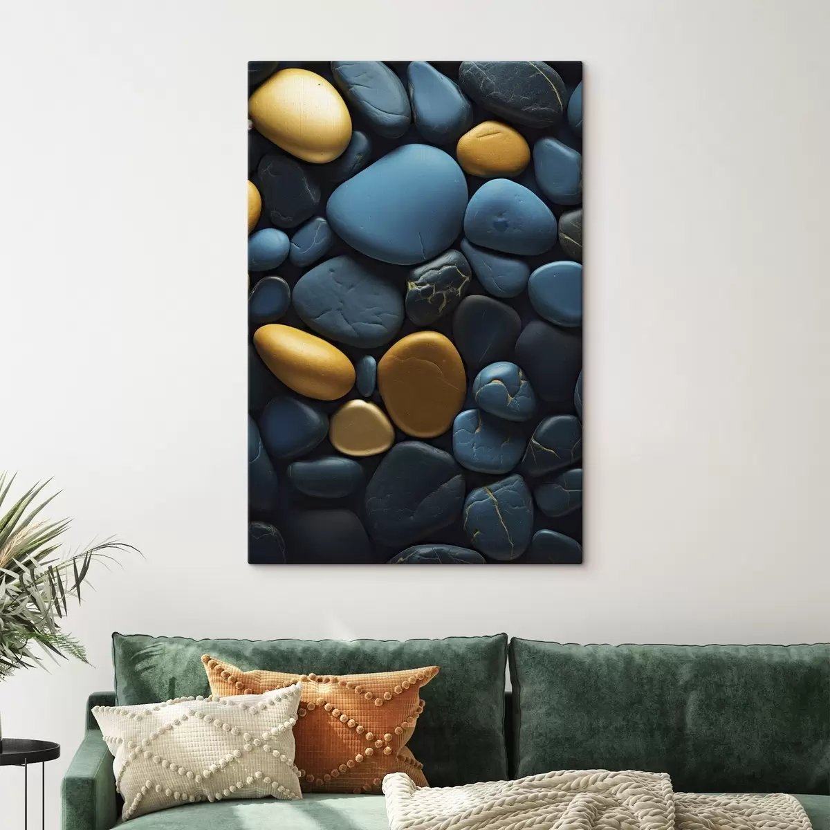 carta da parati Pietre blu e gialle nr. s45512