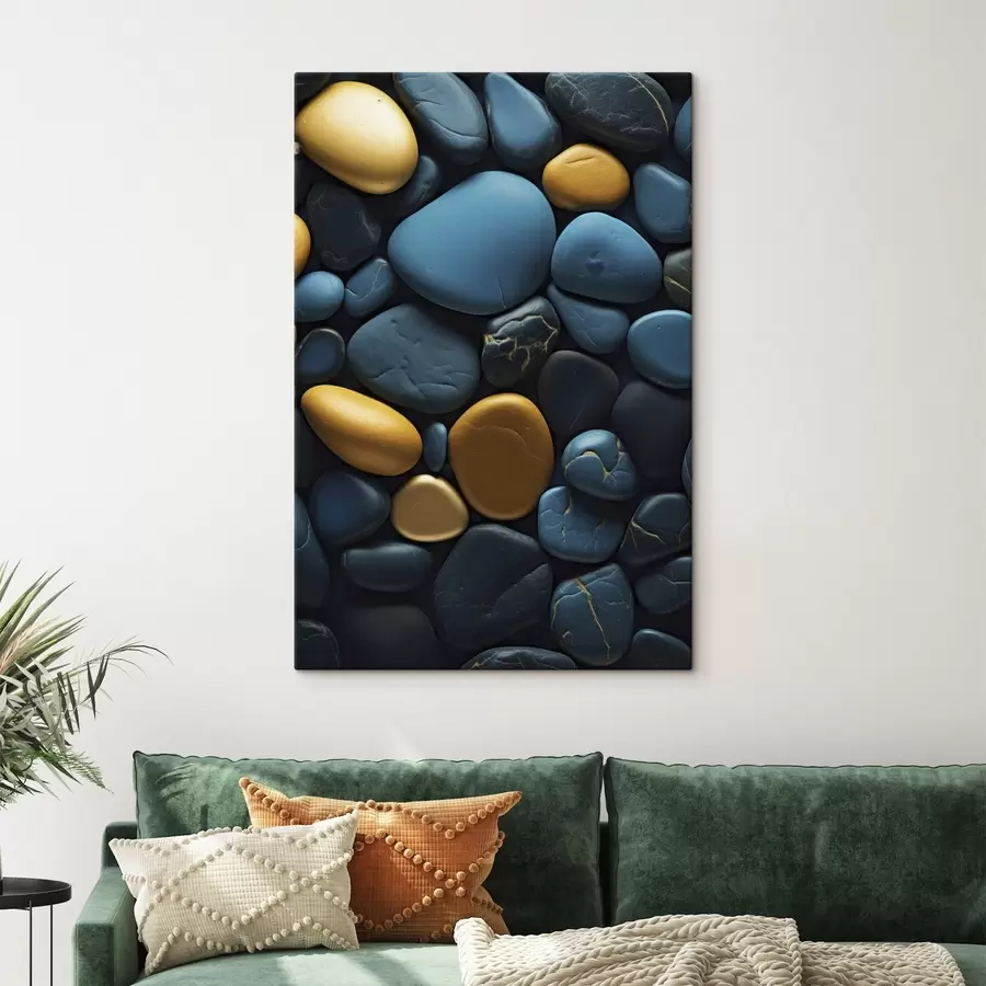 carta da parati Pietre blu e gialle nr. s45512