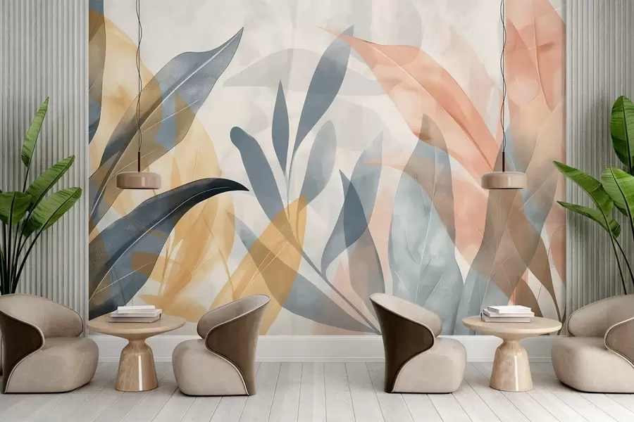 carta da parati Foglie colorate nr. w04483