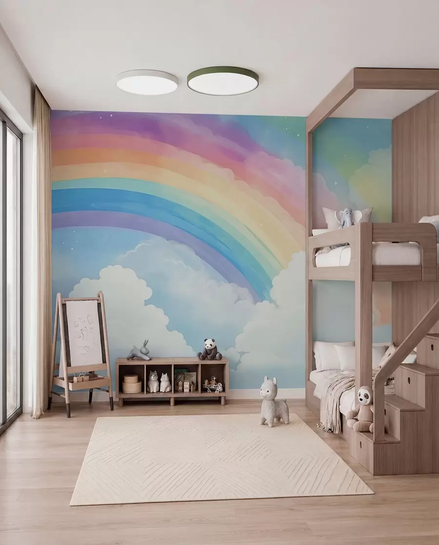 carta da parati Arcobaleno sopra le nuvole nr. w04487