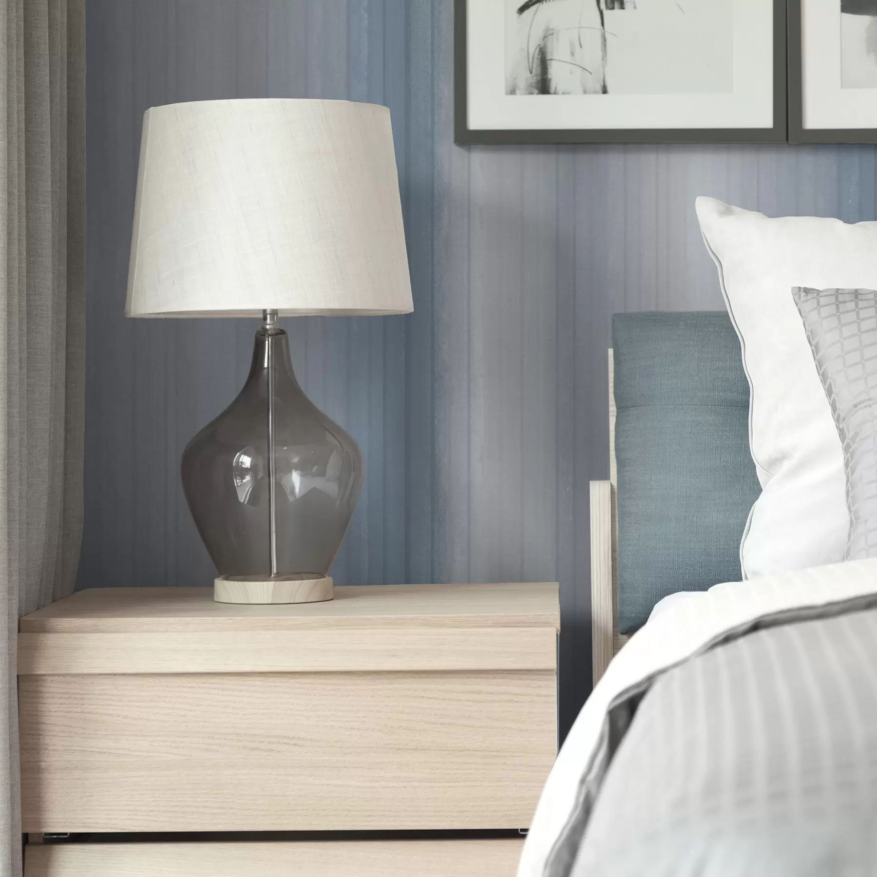 carta da parati Morbide strisce blu-grigio sfumate nr. a00506