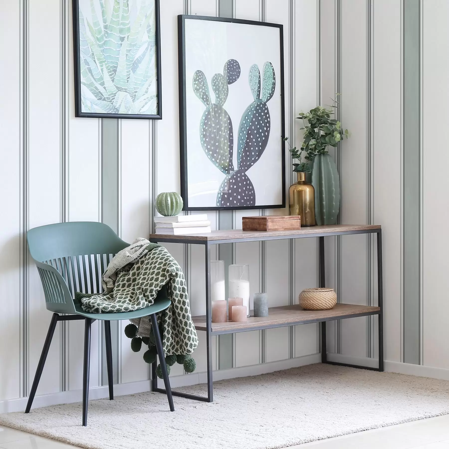 carta da parati Ampie strisce in una palette di grigi e blu nr. a00516