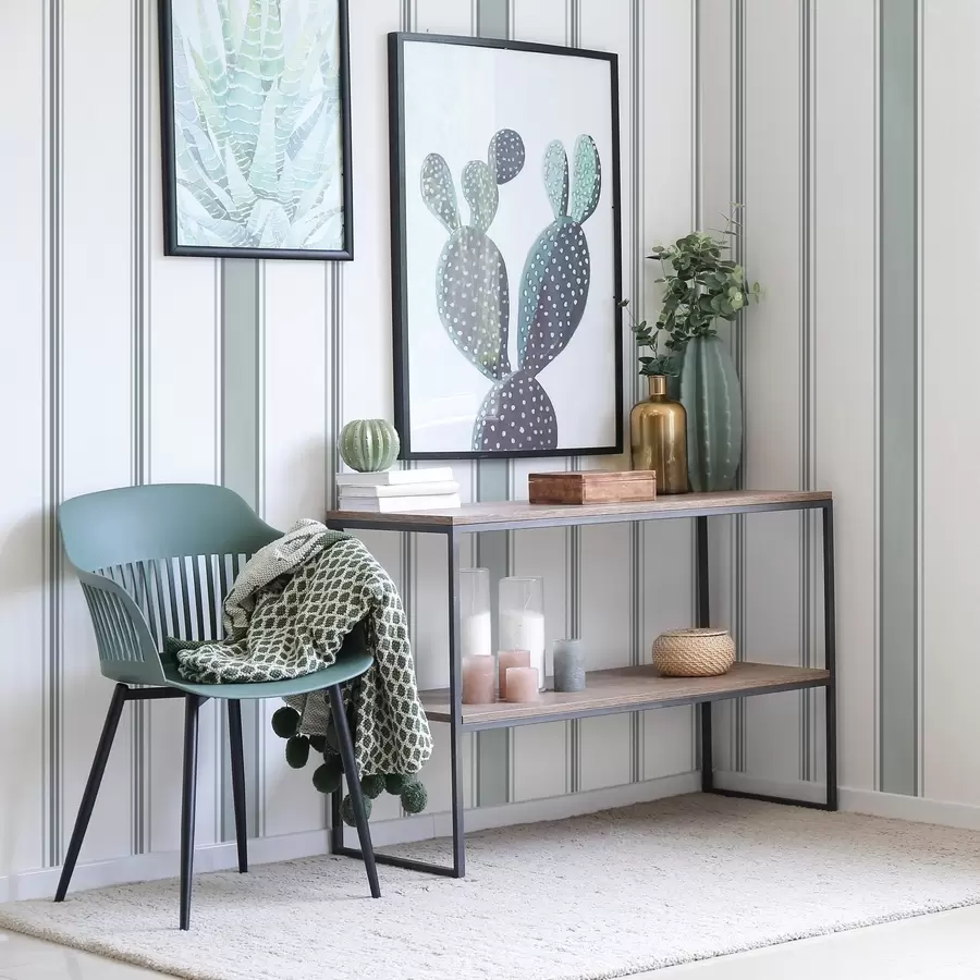 carta da parati Ampie strisce in una palette di grigi e blu nr. a00516